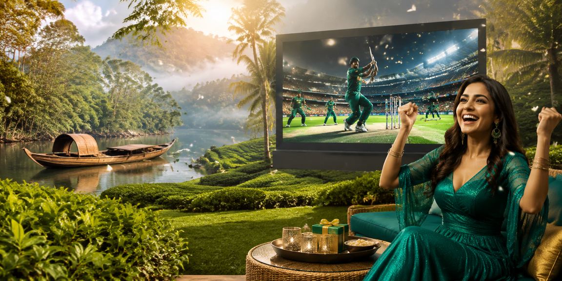 সিলেটের চা বাগানে ক্রিকেট বেটিং উপভোগরত দর্শক